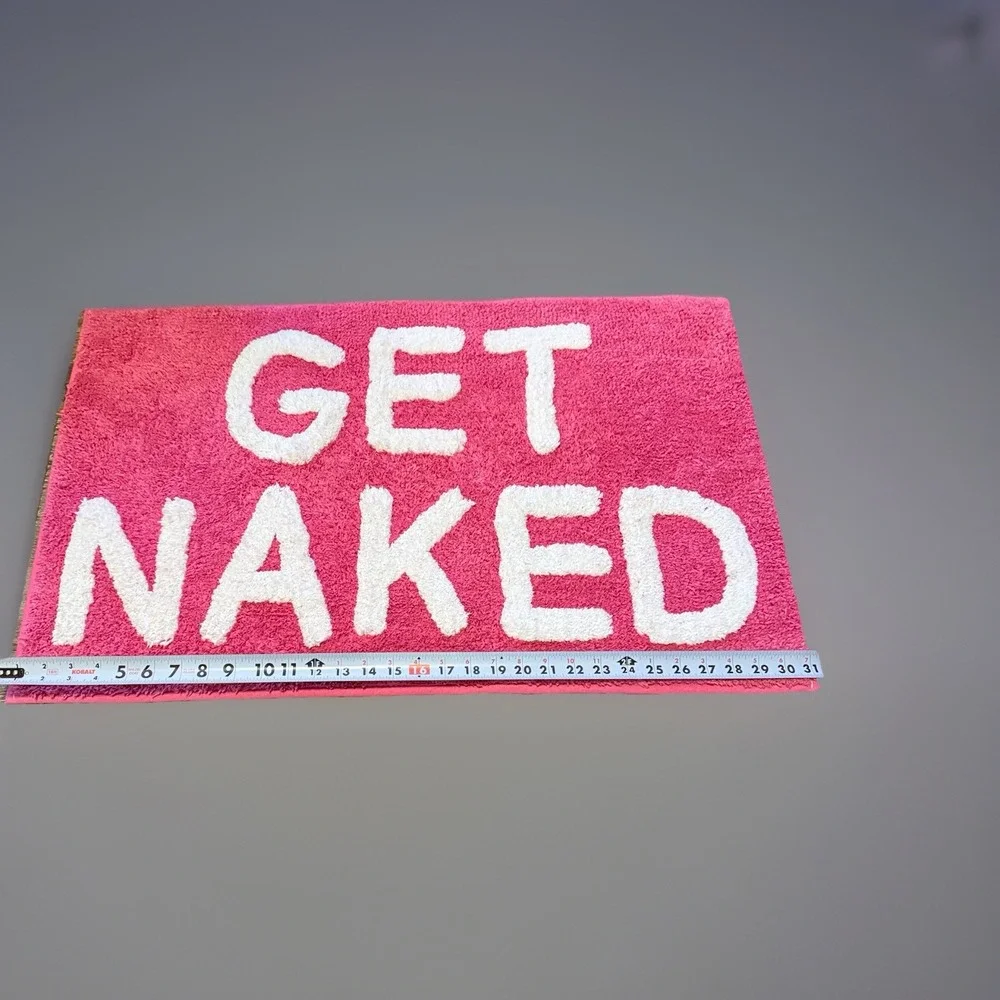 Hot-Pink Bath Mat Rug Decor Modern Dorm-Core Apartment Accent ‎ 